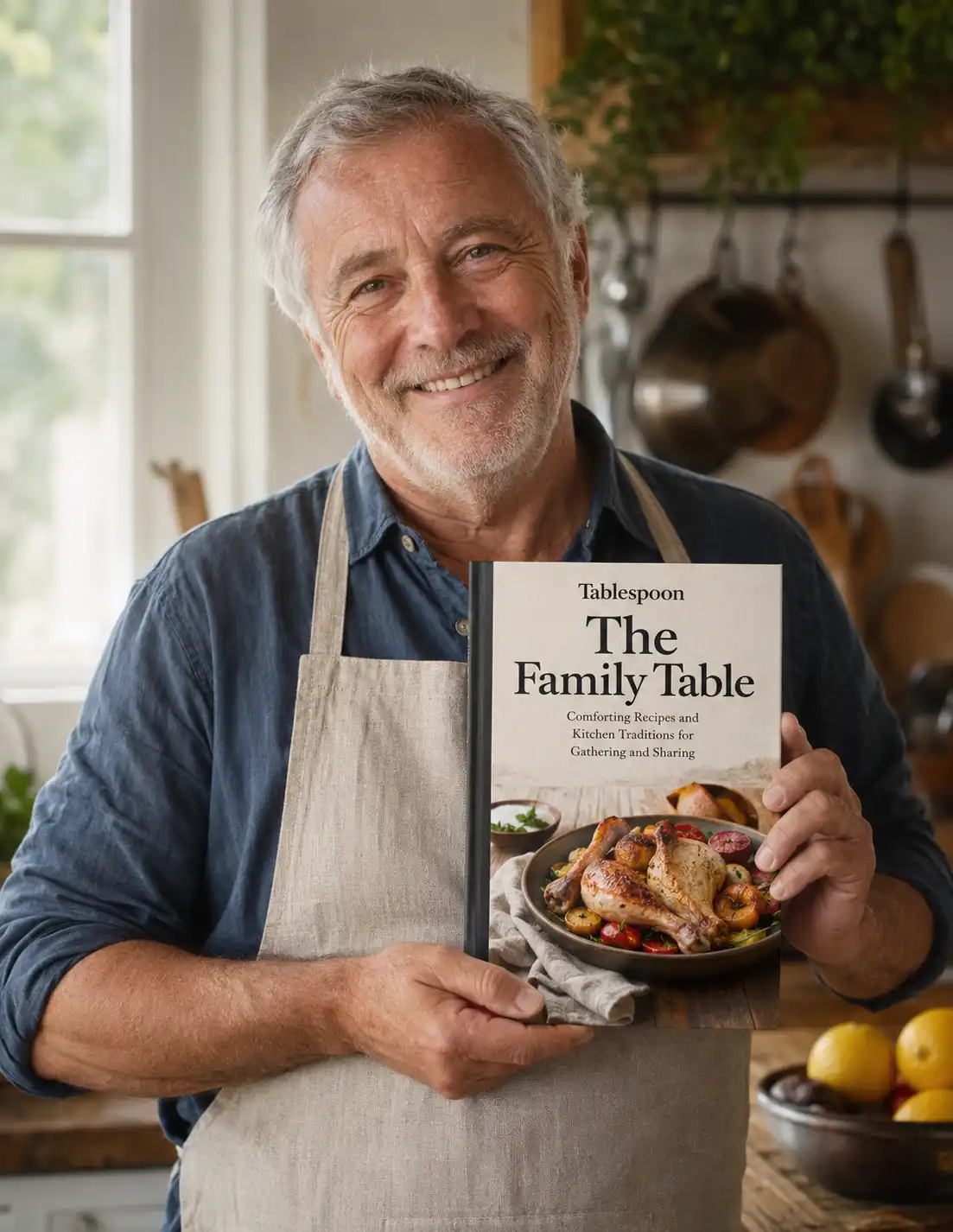 Robert K. with their Tablespoon cookbook