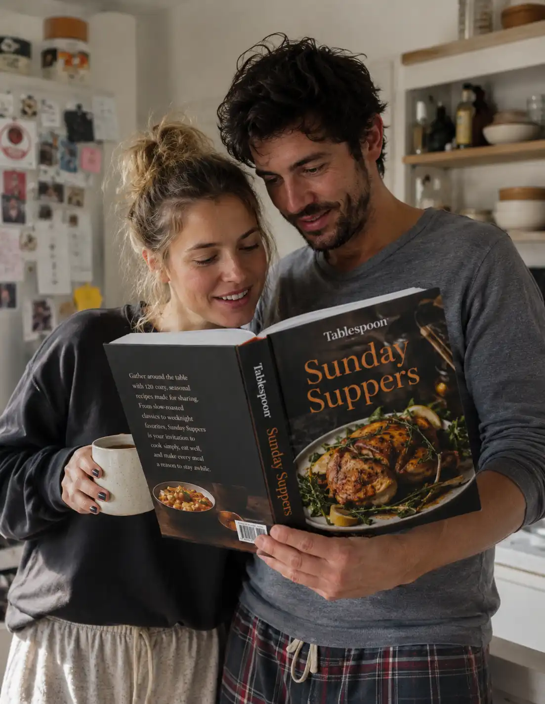 Emma & Marco L. with their Tablespoon cookbook
