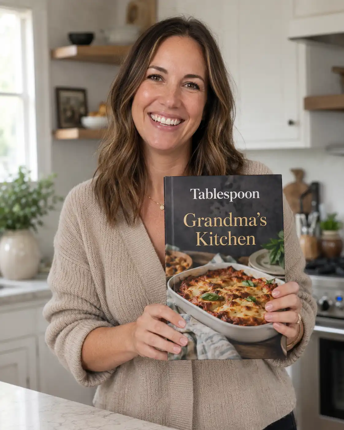 Sarah M. with their Tablespoon cookbook